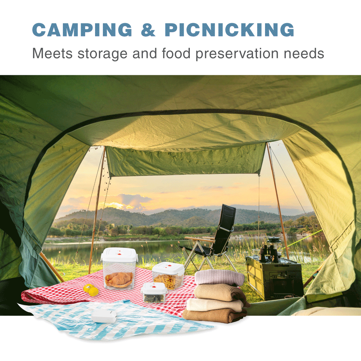 For camping and picnicking - for clothes storage and food preservation