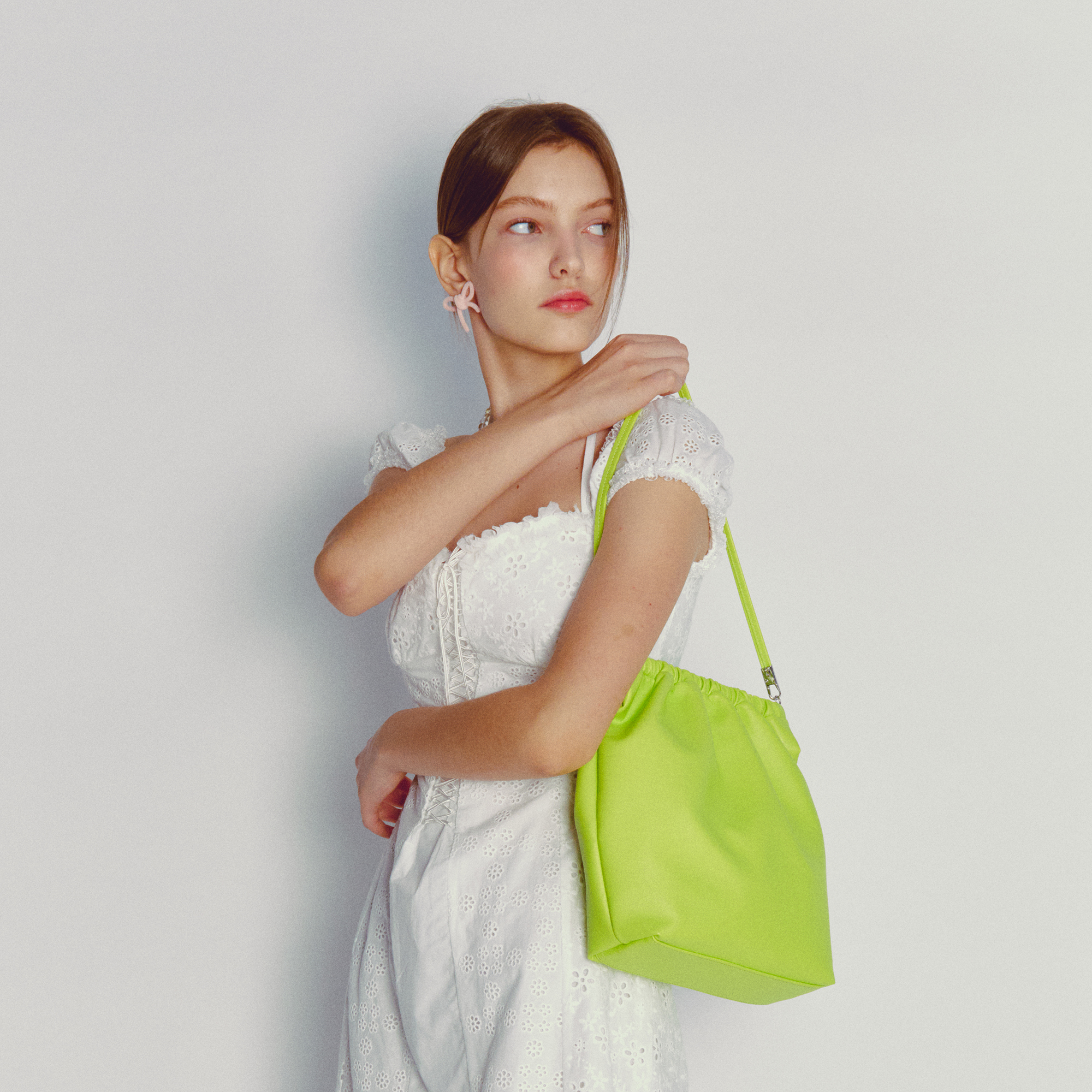 【SAMO ONDOH】shopper didi bag (M) side pocket didi bag M nappa ivory