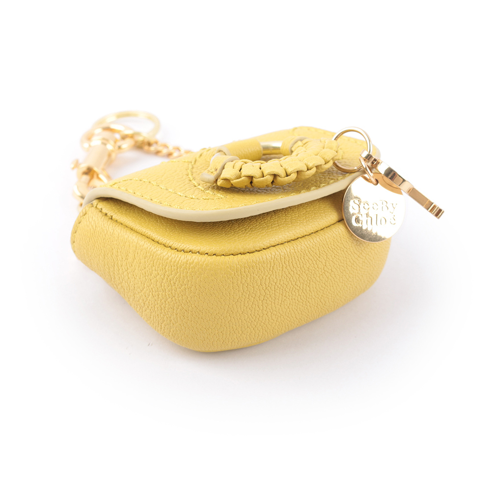 【SEE BY CHLOE】NANO HANA造型吊飾/鑰匙圈(復古黃)