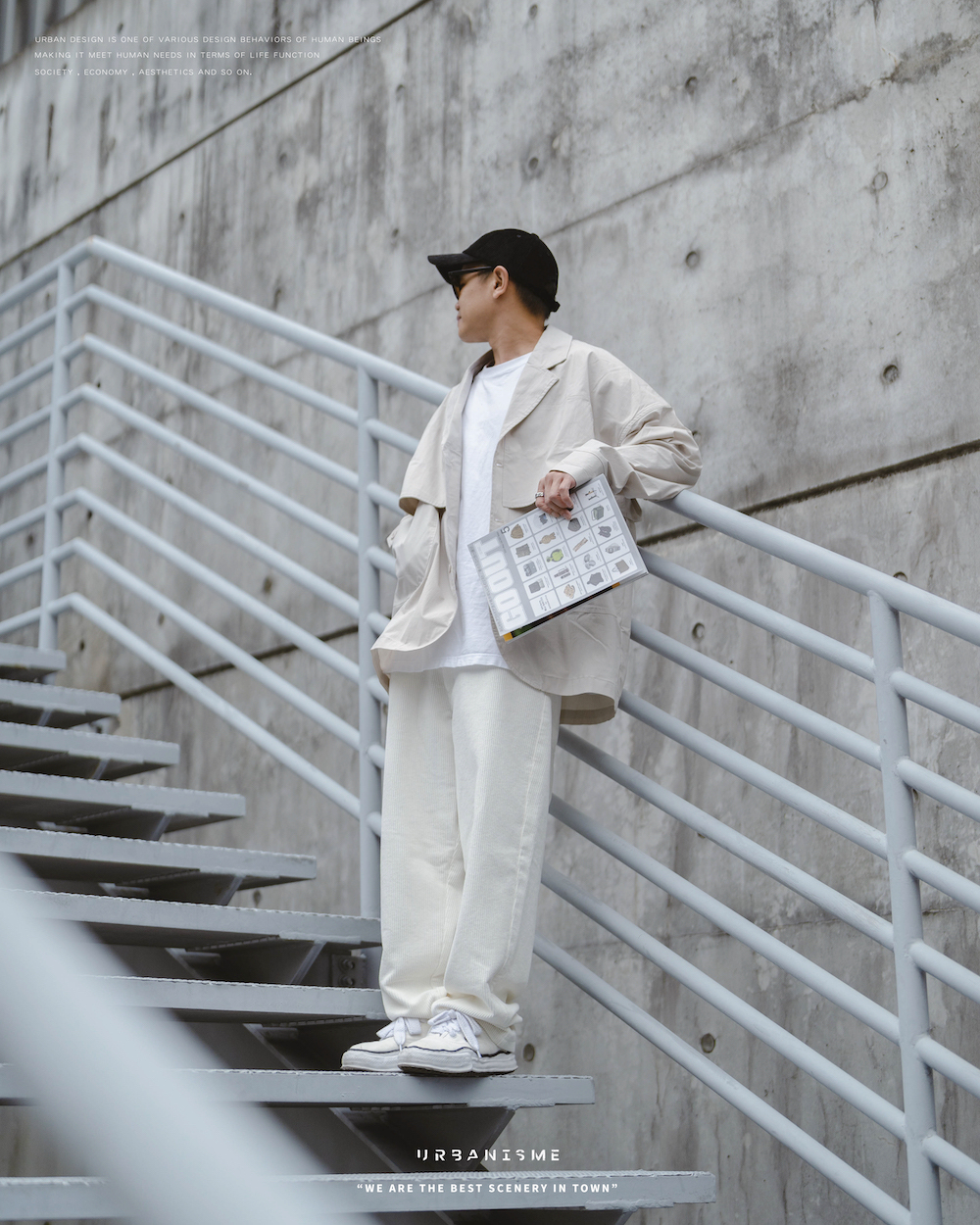 URBANISME MILKY WHITE CORDUROY PANTS