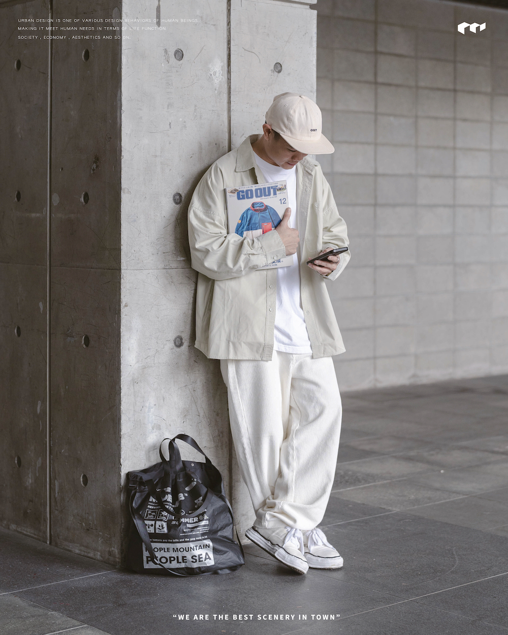 URBANISME MILKY WHITE CORDUROY PANTS