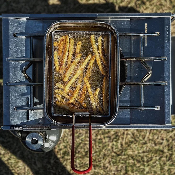 MF GEAR｜摺疊手柄不鏽鋼炸物籃