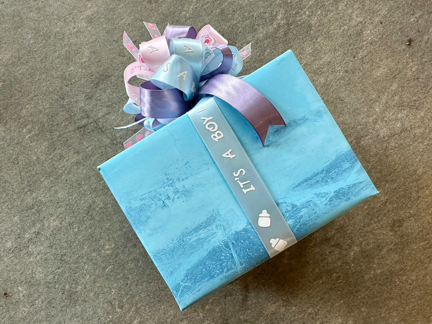 藍色海洋傳說/大理石紋雙面色/歐洲進口包裝紙