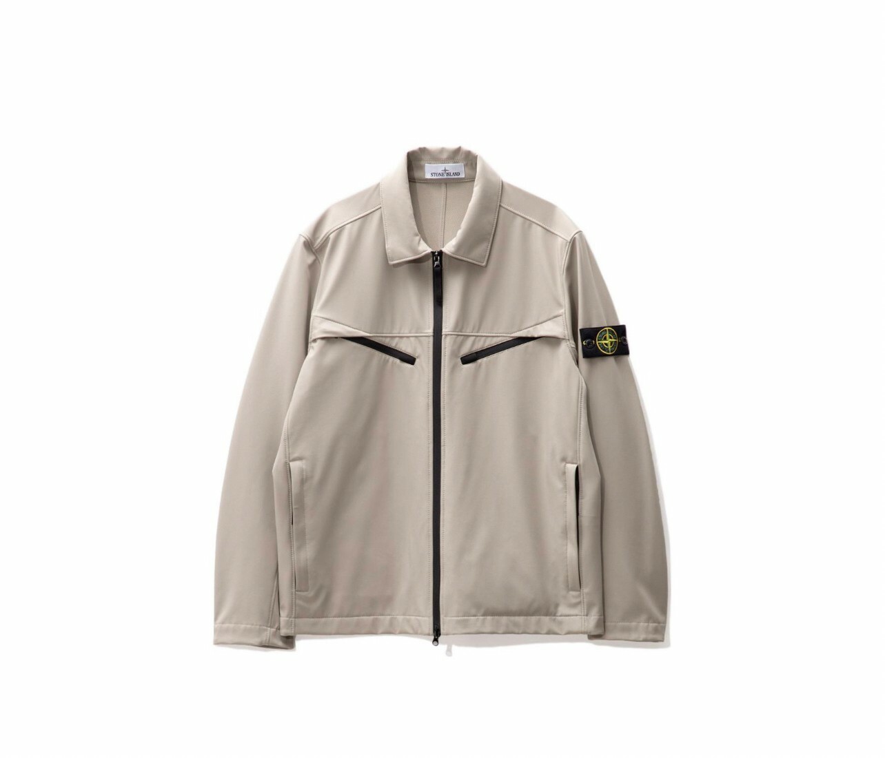 代購 STONE ISLAND SS23 純色軟壳襯衫式 夾克 男款 鴿子灰 FEB-