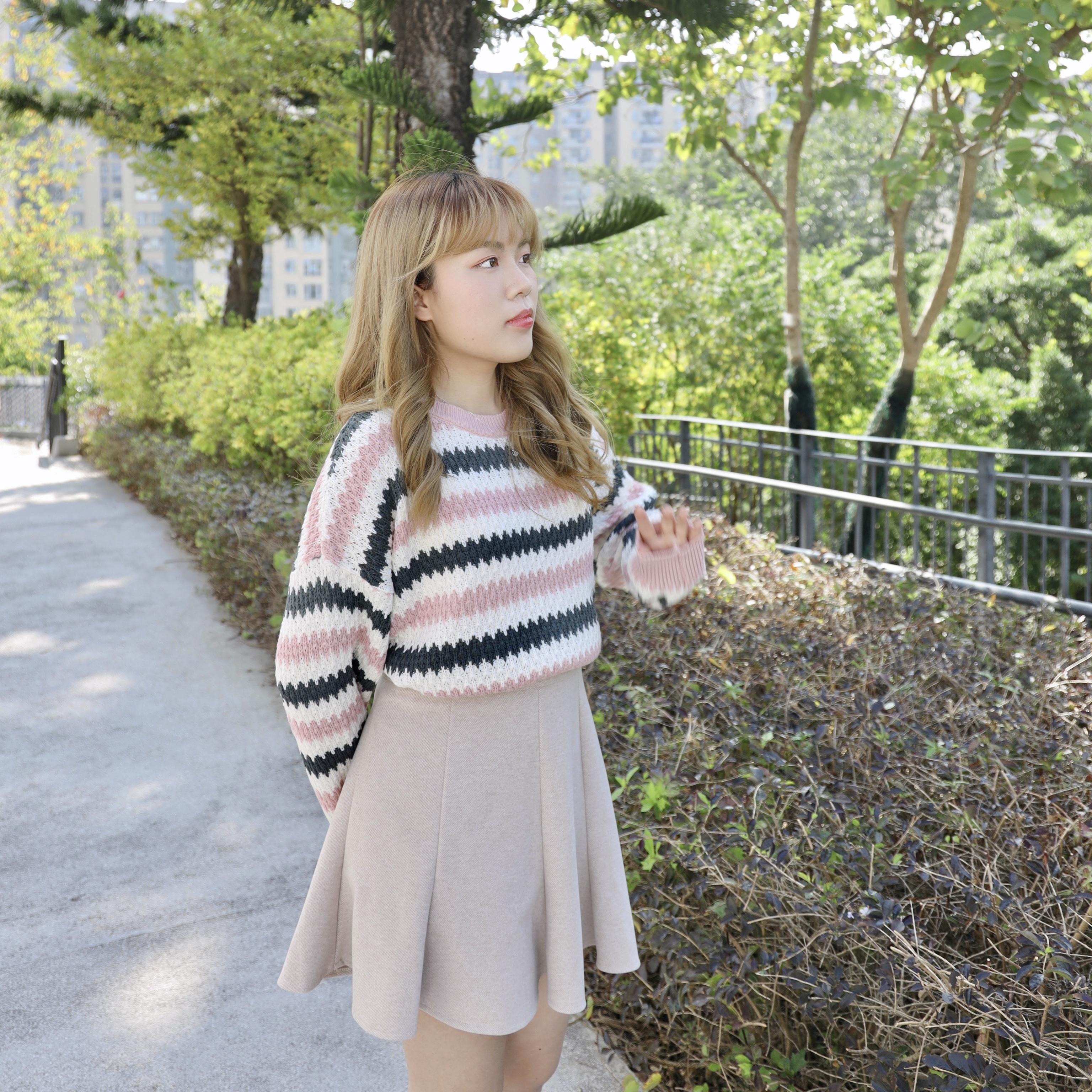 ✨||SK220||秋冬闊百摺純色短裙