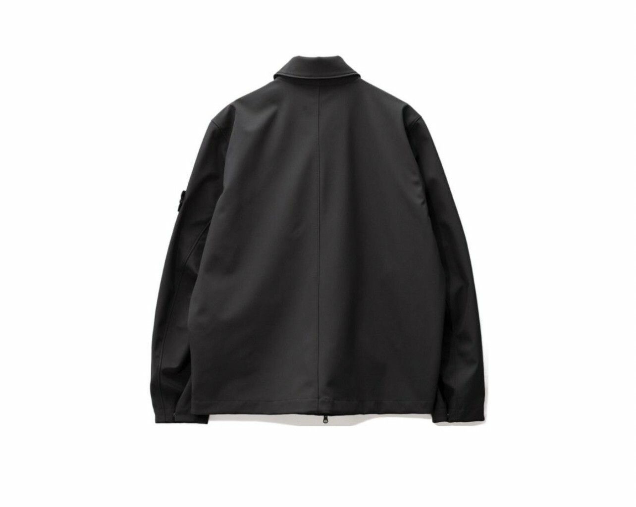 代購 STONE ISLAND SS23 純色軟壳襯衫式 夾克 男款 黑 FEB-