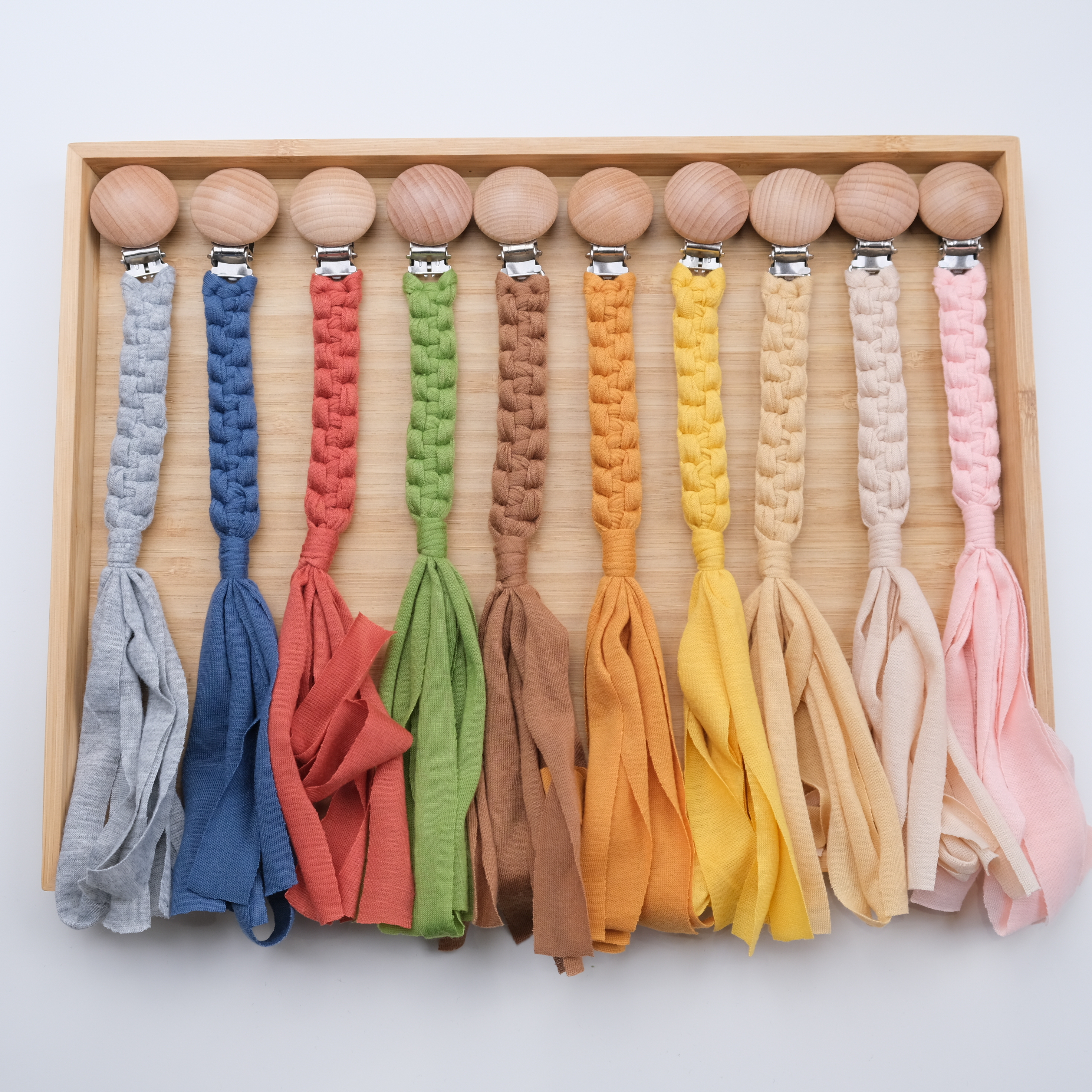 手作編織奶嘴鏈-青綠