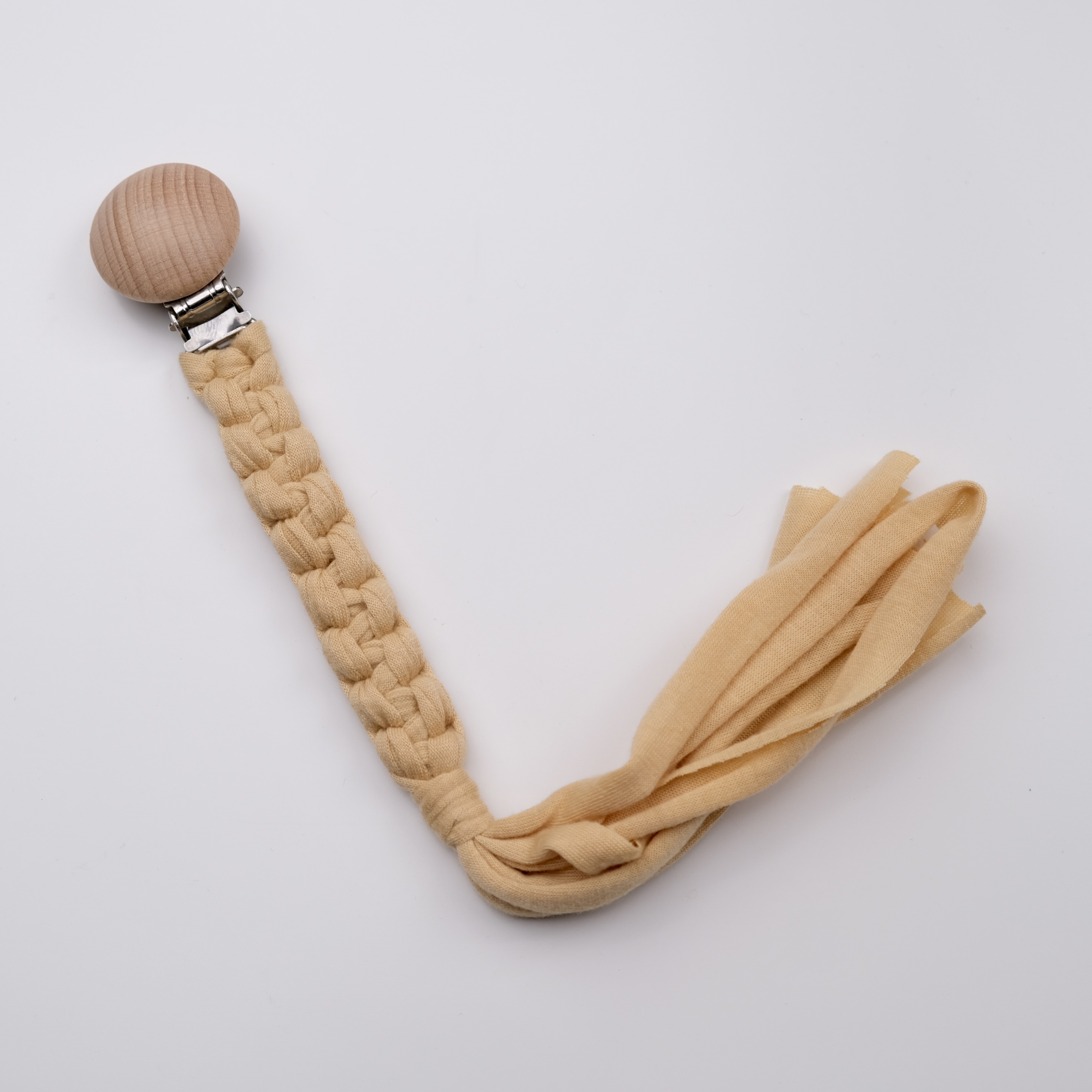 手作編織奶嘴鏈-駝色