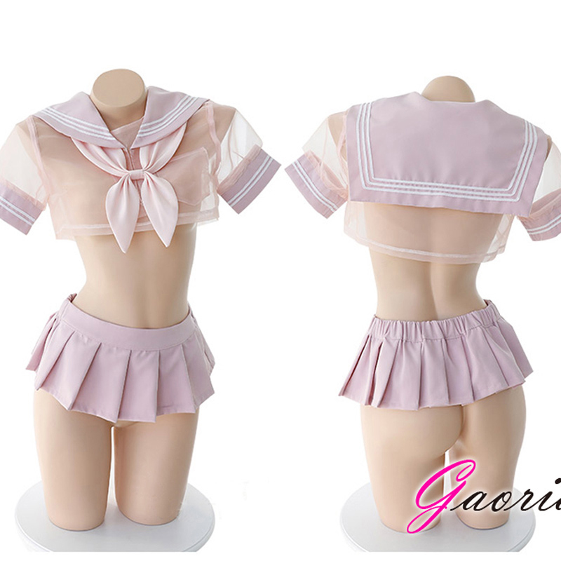 誘惑網紗透視性感 角色扮演 學生套裝 情趣睡衣