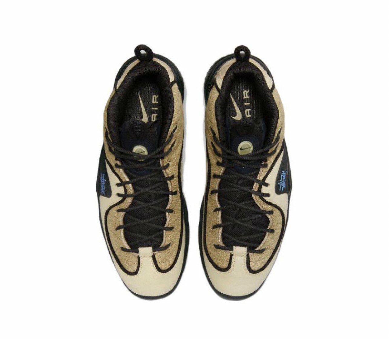 代購 STUSSY x NIKE AIR MAX PENNY 2 復古籃球鞋 米棕色 FEB-