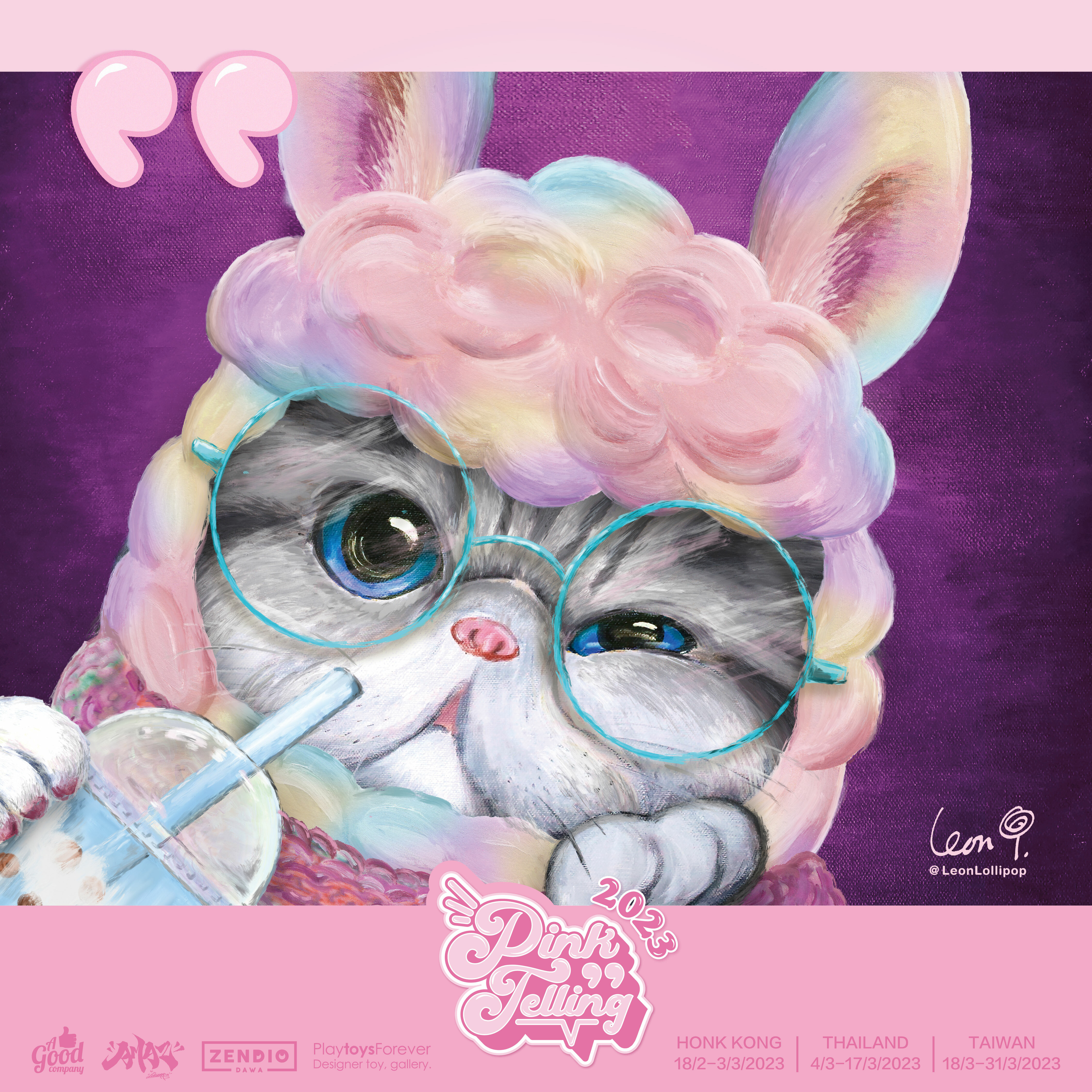 |Pink Telling| Leonlollipop - Artprint Gloomie Alpaca