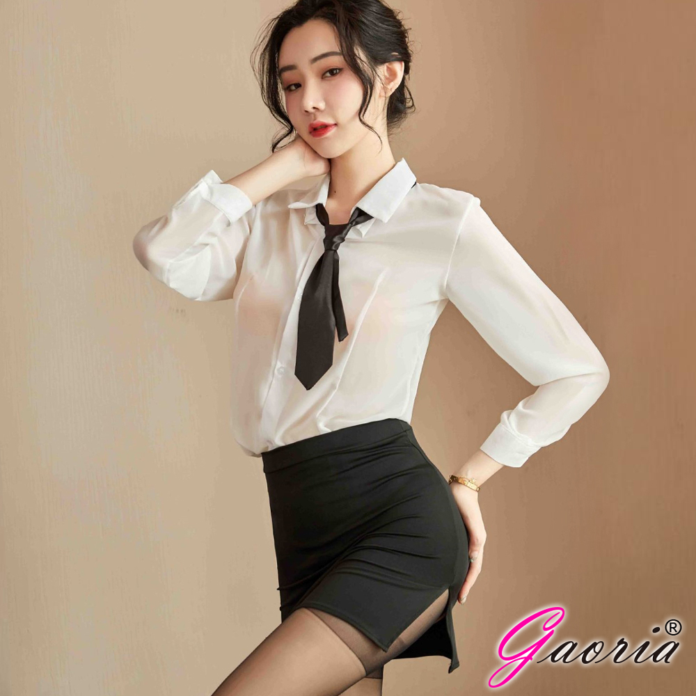 OL 透視襯衫性感包臀角色扮演秘書套裝