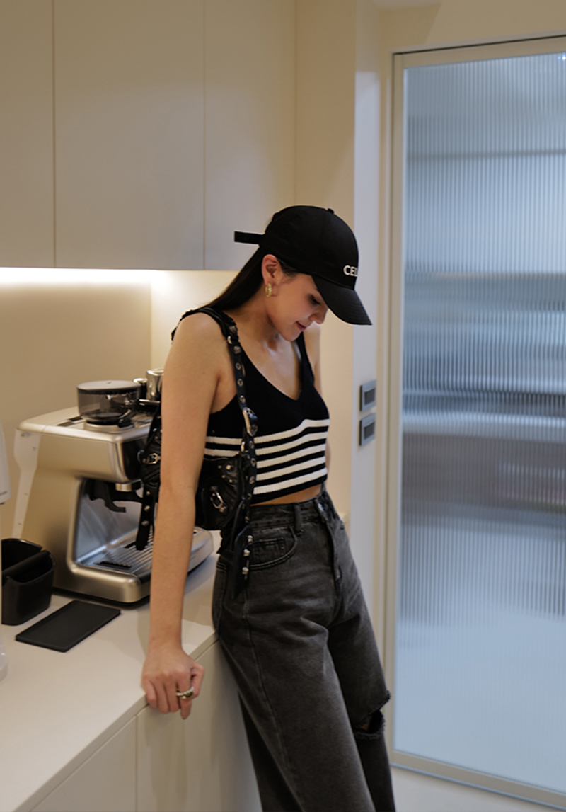 粗肩條紋針織背心*2色