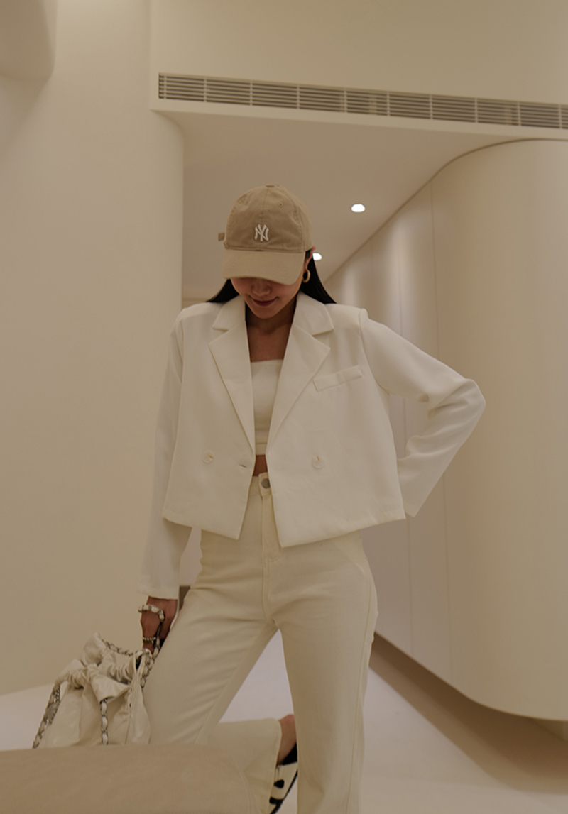 單釦短版墊肩西裝外套*5色