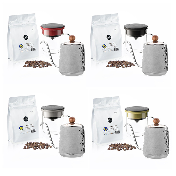 PO: 黑沃咖啡選品｜耶加雪菲咖啡三件組(手沖壺-共2色/咖啡杯350ml-共4色)