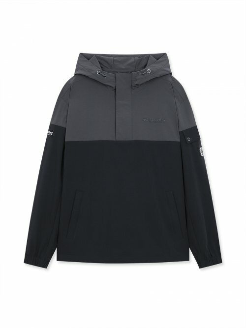 韓國代購 DISCOVERY EXPEDITION 戶外機能 連帽 外套 灰黑/卡黑 FEB-