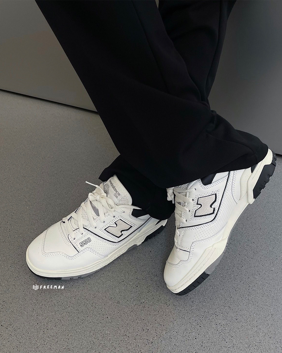 New Balance 550 奶油白黑BB550LWT D楦