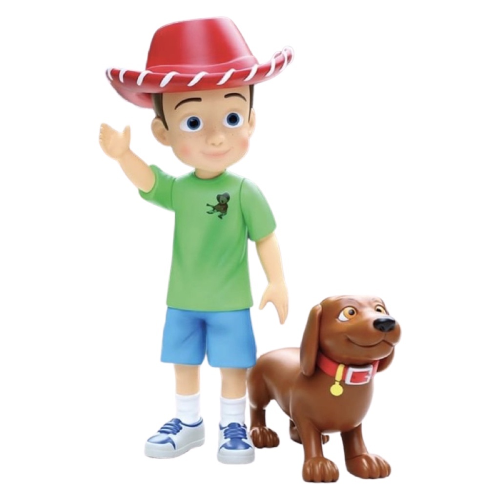 HEROCROSS DISNEY TOY STORY HVS #58 30CM ANDY & BUSTER  HYPER VINYL SERIES 玩具總動員 安迪 公仔