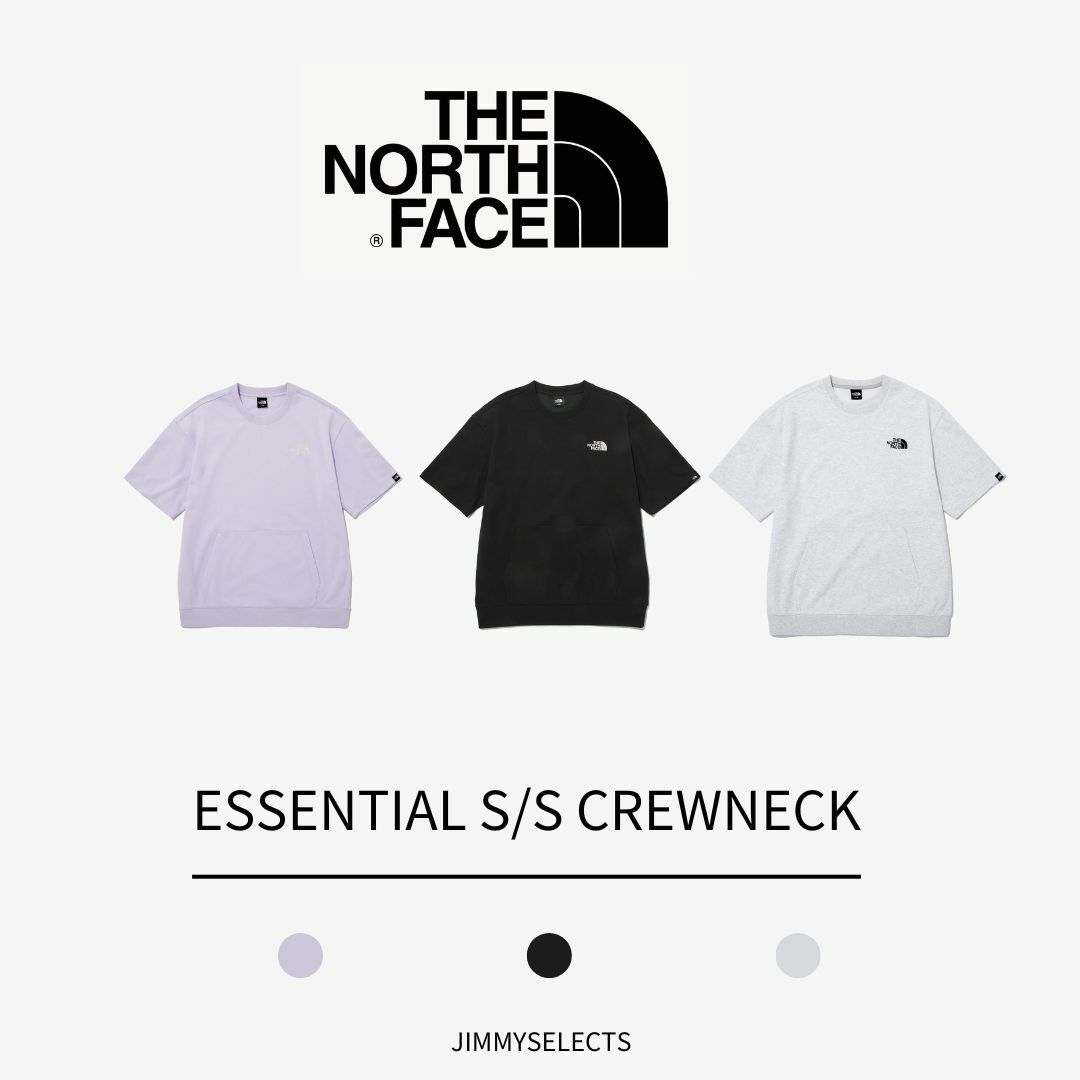 THE NORTH FACE ESSENTIAL 圓領 短袖 短T 黑灰紫 NT7UP00
