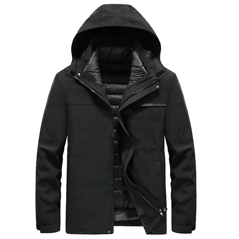 二件式羽絨防風保暖外套 男款 (3色) 2件式/羽絨/防潑水/防風/戶外休閒 03CZD809A