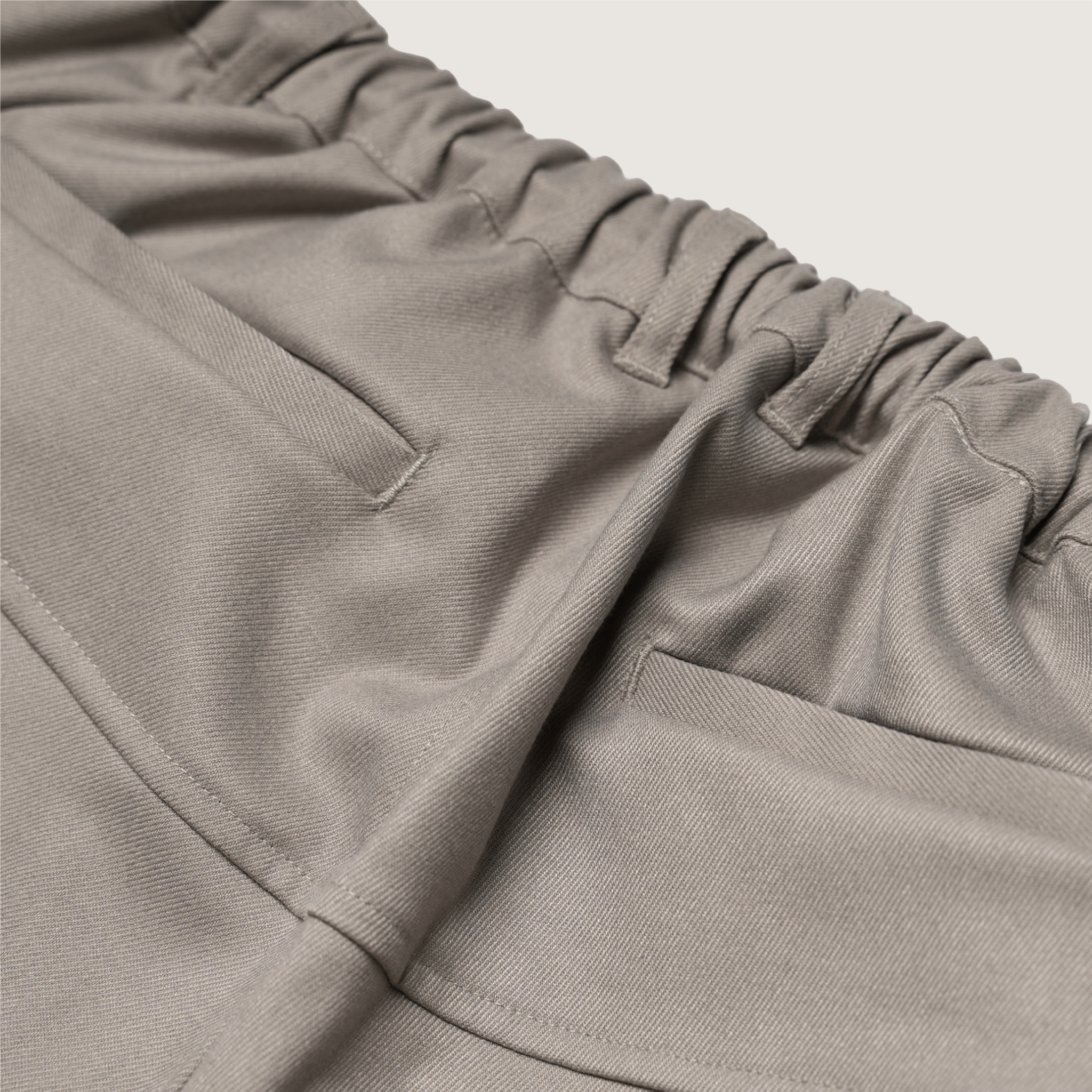 P.B.P - TAPERED TWILL TROUSERS - Light Gray