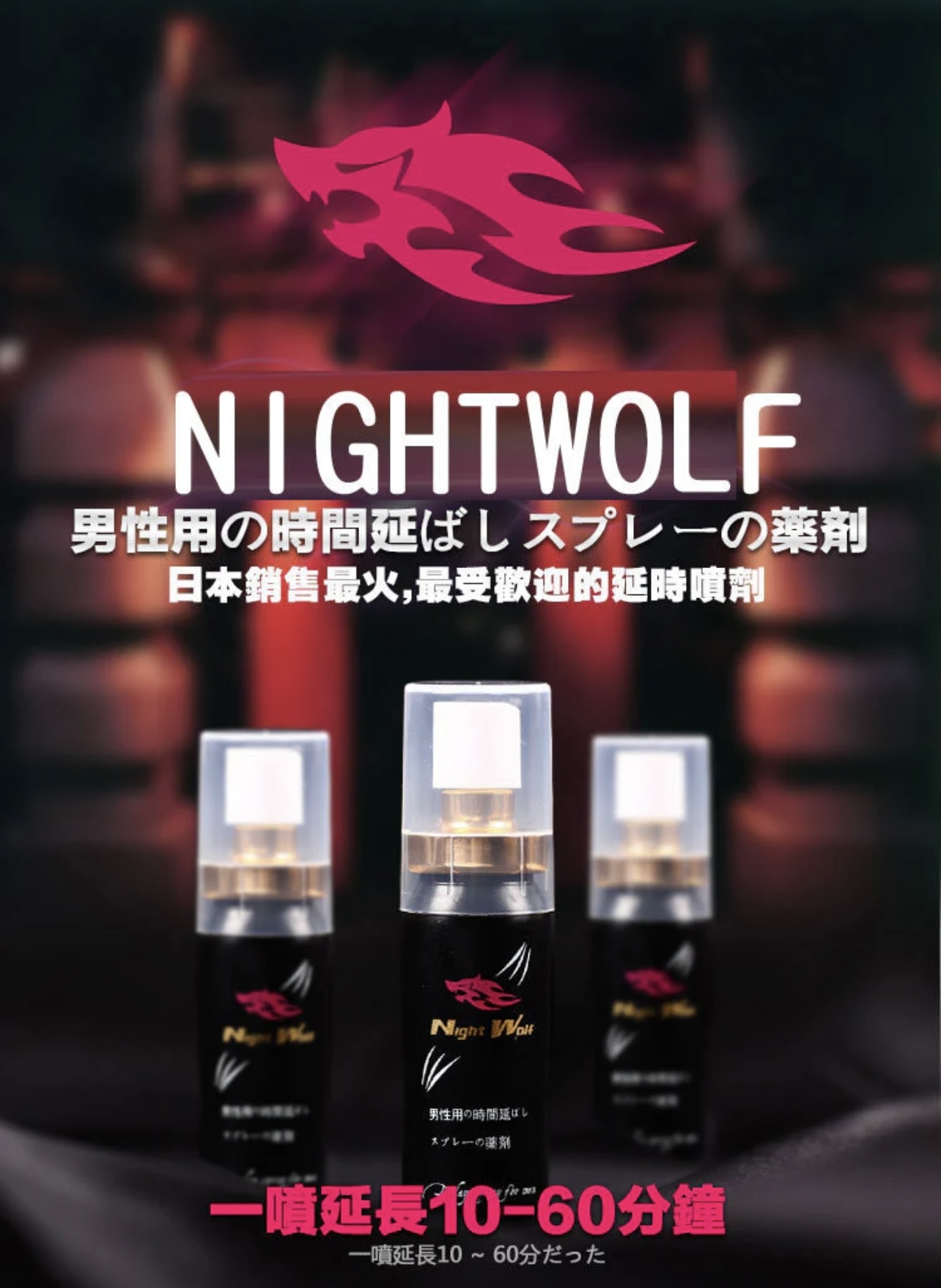 NIGHT WOLF日本夜狼 男用延時噴霧