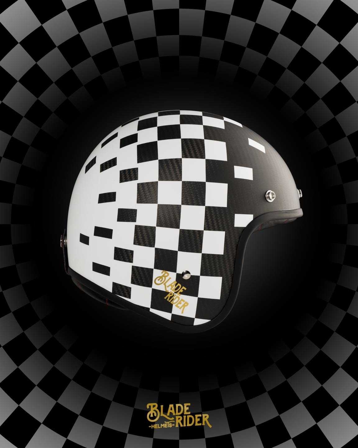 BLADE RIDER 二代 VIKINGS CAFE RACER 碳纖材質 消光黑 復古帽 3/4罩