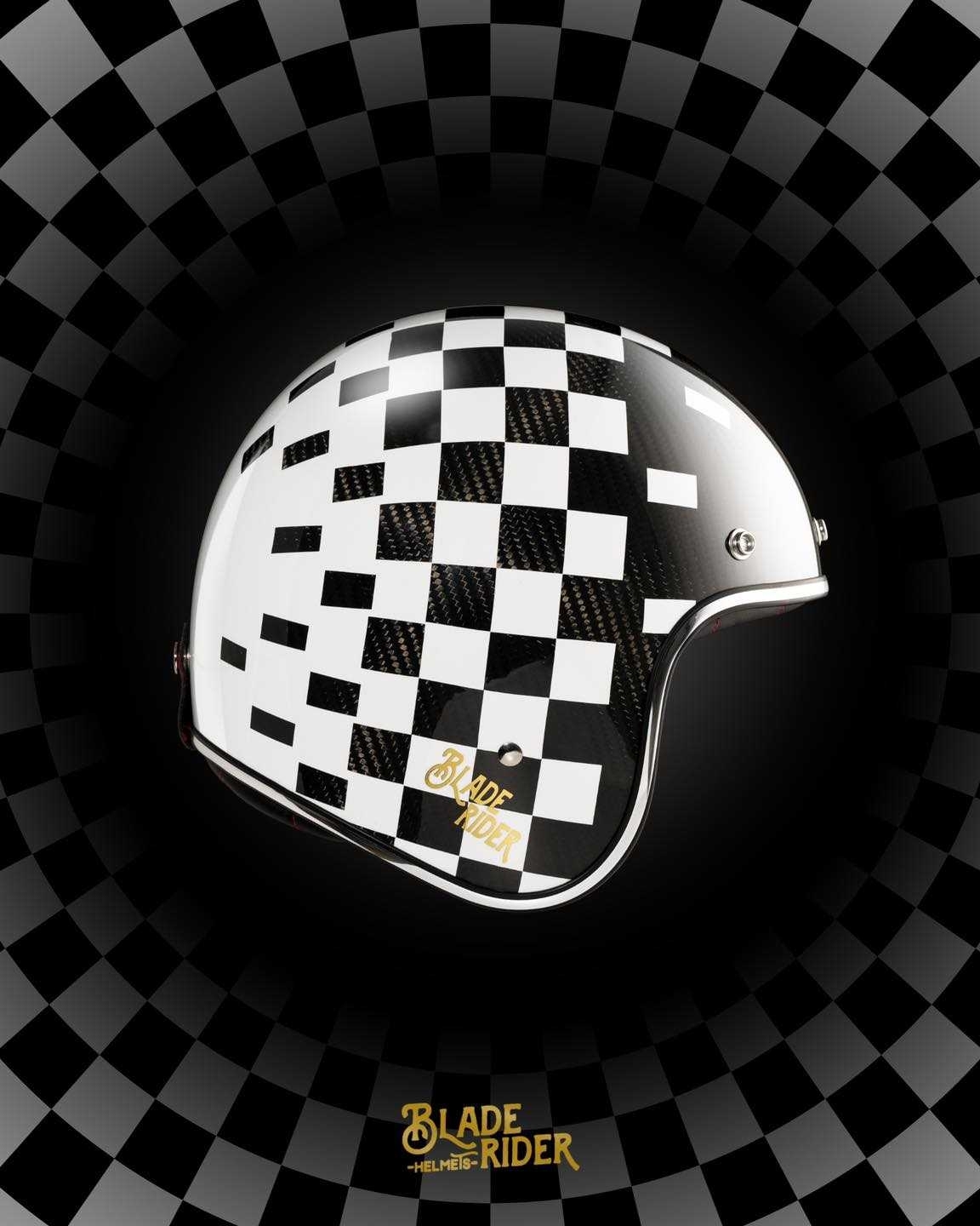 BLADE RIDER 二代 VIKINGS CAFE RACER 碳纖材質 亮黑 復古帽 3/4罩