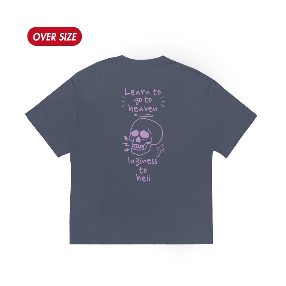 MAXXC 天堂與地獄短T-灰藍