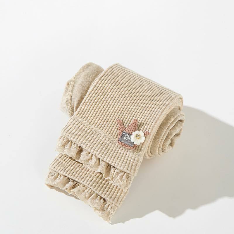 I18BE_SS23🌺👑燕麥色皇冠花花打底褲(pre-order)