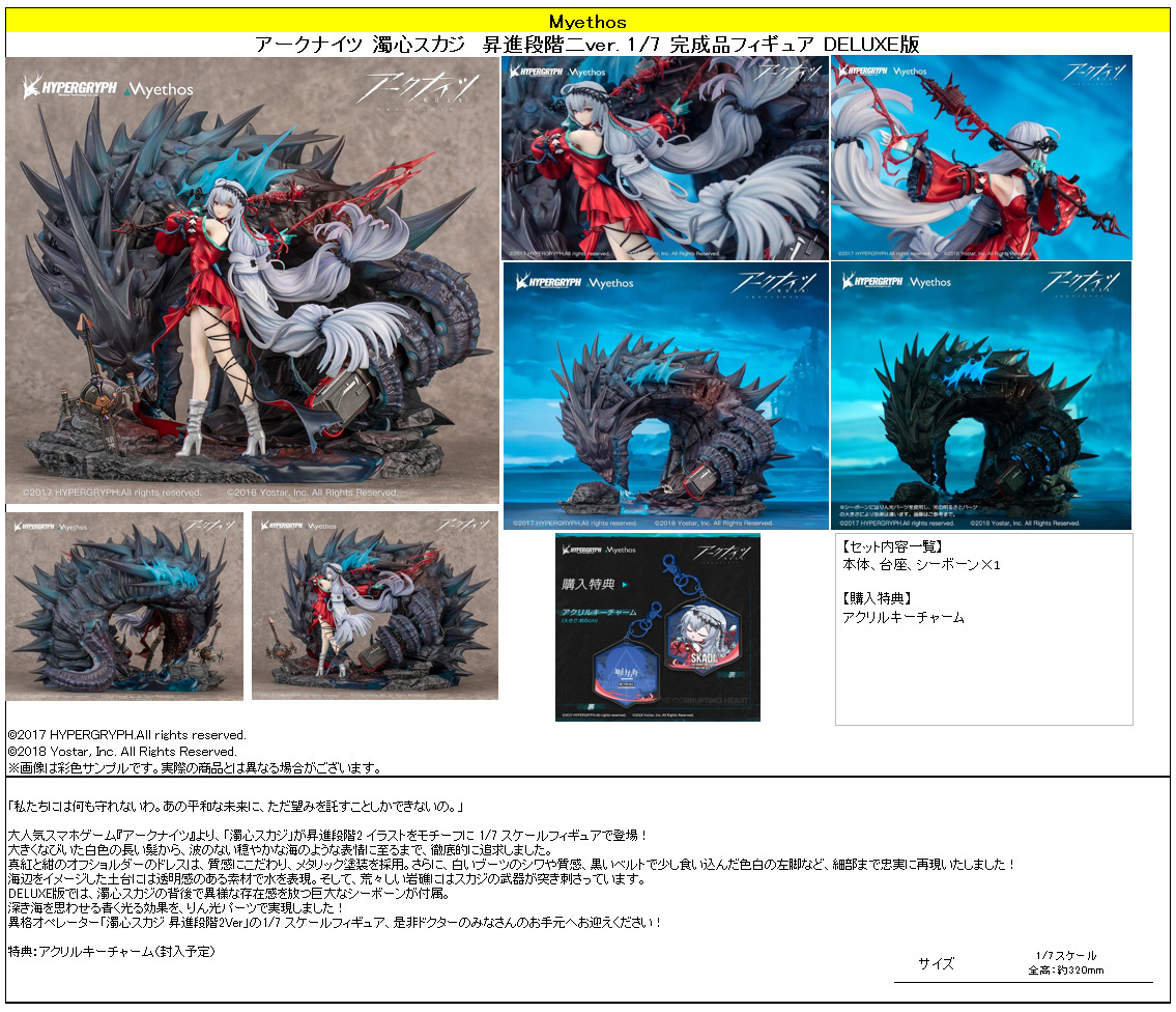 「ACG.GO」「預購」日版 Myethos 濁心斯卡蒂 精英二Ver. DELUXE版 明日方舟 1/7 PVC Figure