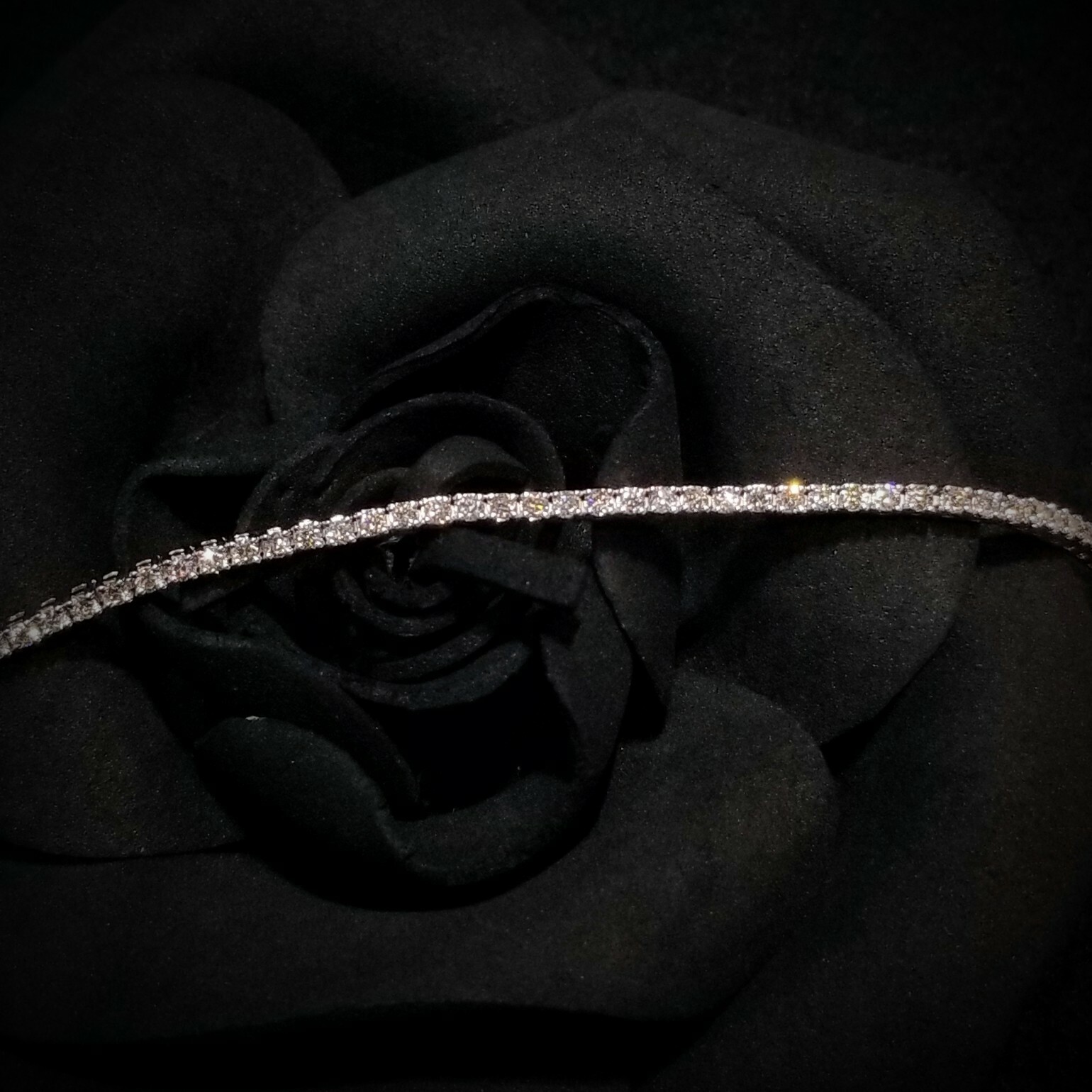 全新18K白金1卡51份鑽石手鍊