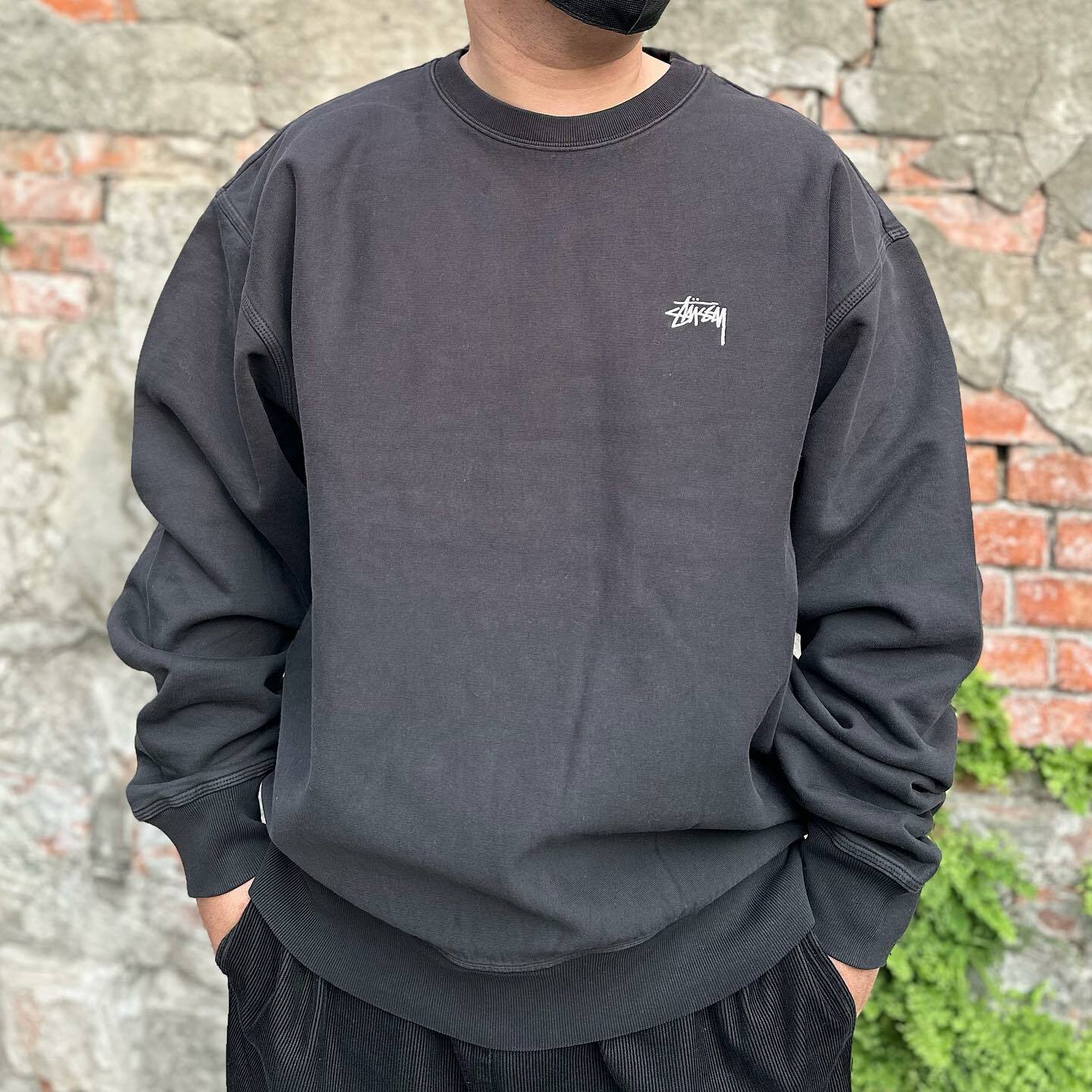 Stussy Stock Logo Crew 刺繡大學T (118480)