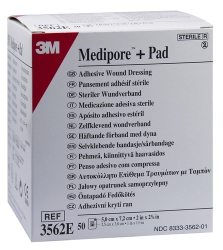 3M™ - Medipore + Pad 3562E 柔軟布質傷口敷料 5cm X 7cm (一片裝)