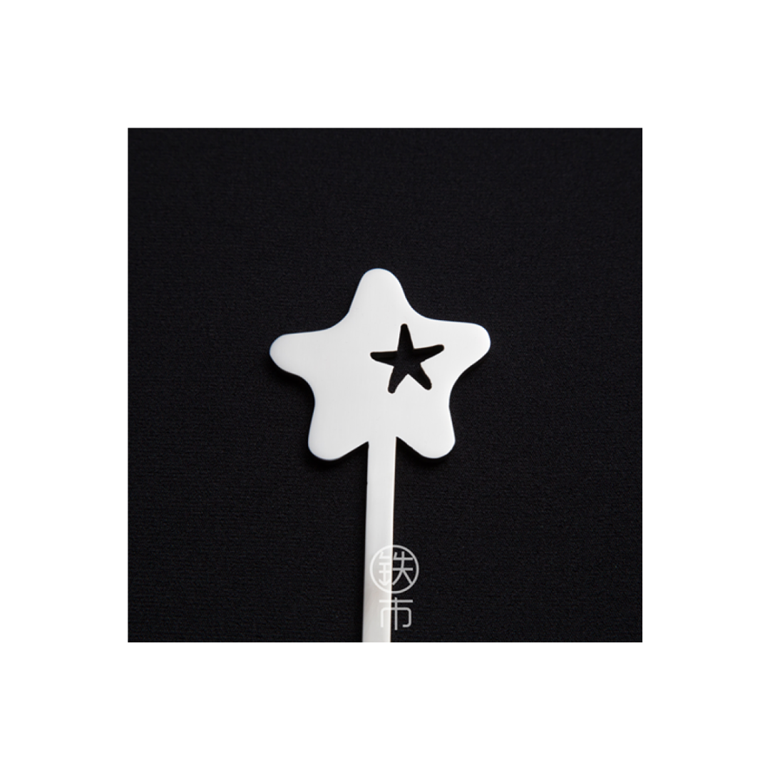 ▲鉄市設計-高質感304不鏽鋼造型探棒-海星 @ 偏短，不含海星僅14cm長