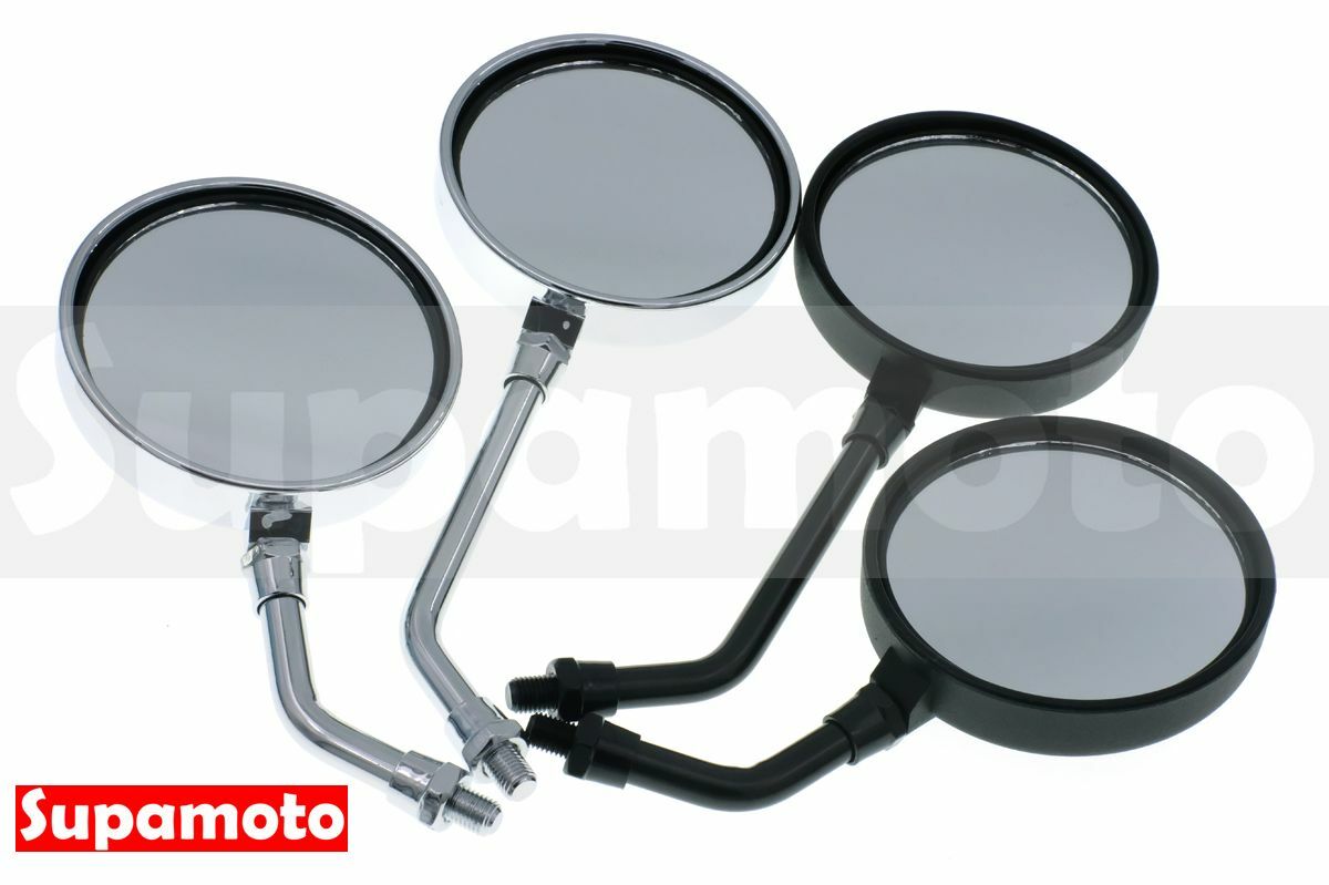 -Supamoto- M92 復古 圓鏡 消光黑 電鍍銀 原廠型 後照鏡 後視鏡 CB350 長腳 短腳 替換