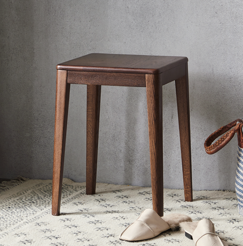 貝里胡桃方凳 BL-F8131