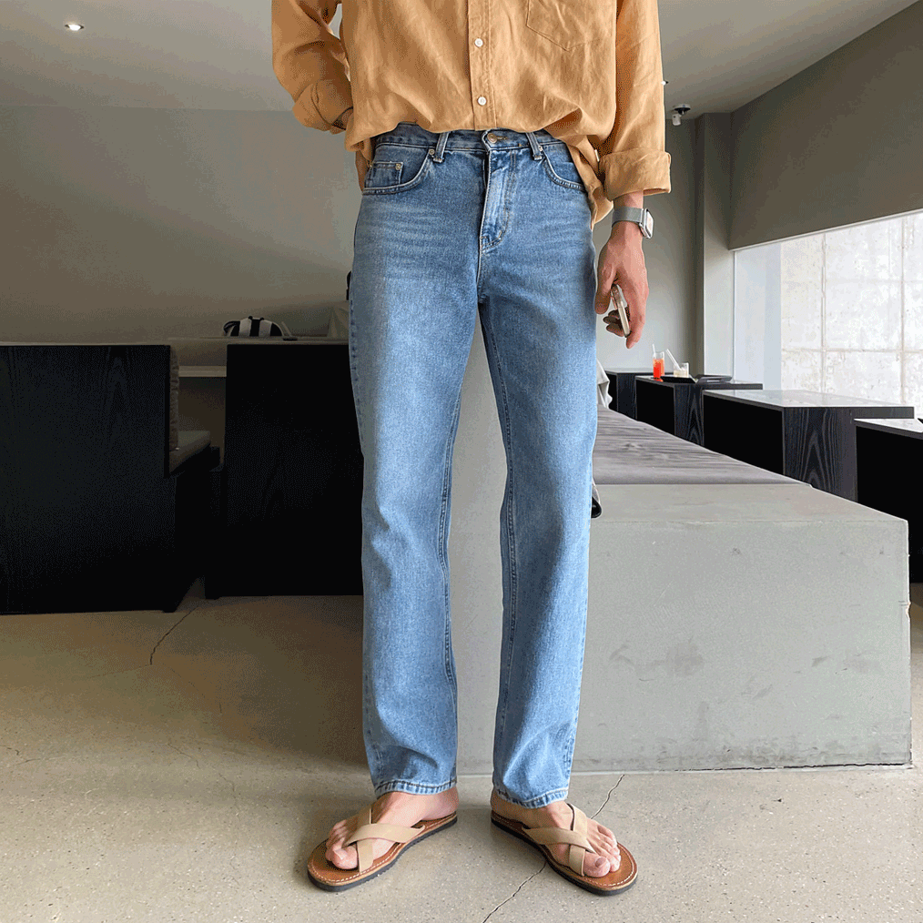 奧布里鬆緊牛仔褲 / L / 不提供退換貨