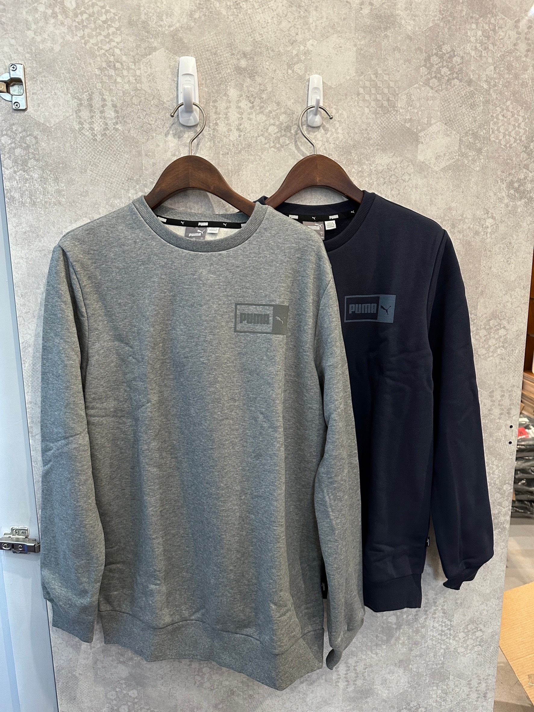 Puma 方塊小Logo 內刷毛 大學t 長袖上衣