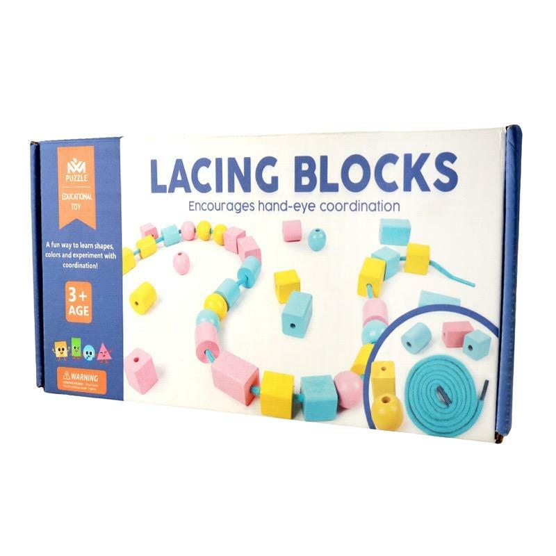 幼稚園入學面試玩具 木製串繩玩具