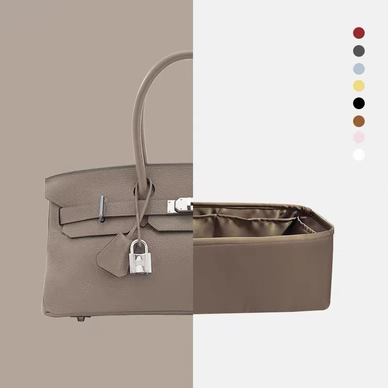 適用hermes愛馬仕shoulder-birkin內膽包內襯袋綢緞收納