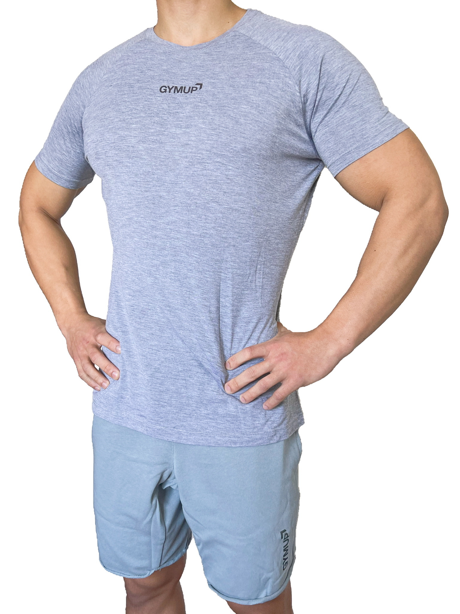 GYMUP 肌肉訓練T恤 01 經典灰