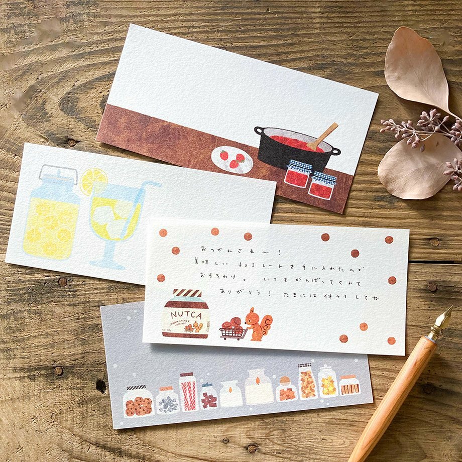 季節果醬 20枚和紙一筆箋｜日本表現社 x 福岡麻利子