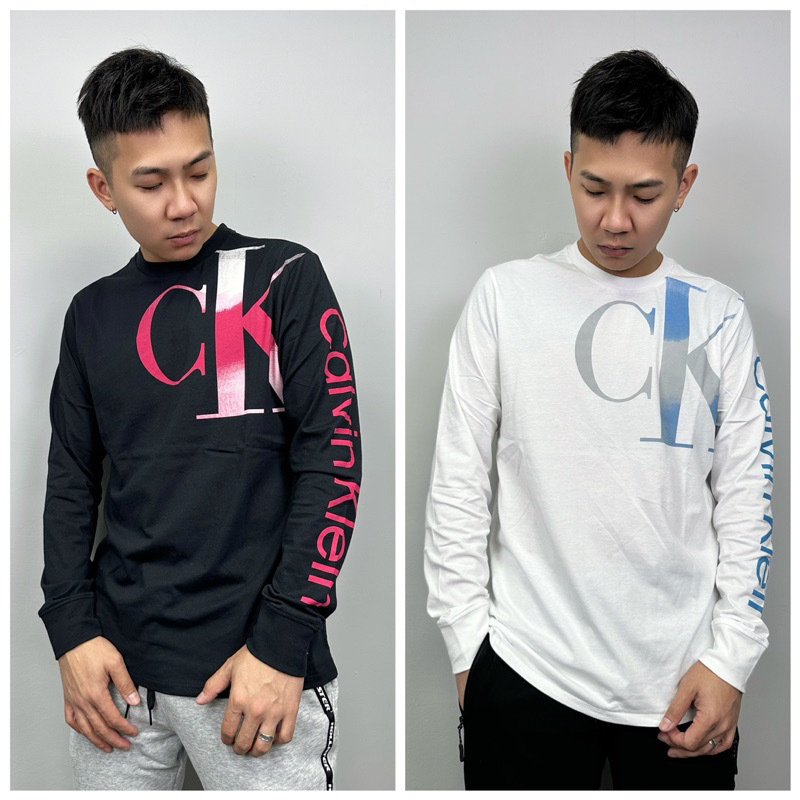 Calvin Klein CK 側邊漸層大Ck 薄長T 長袖