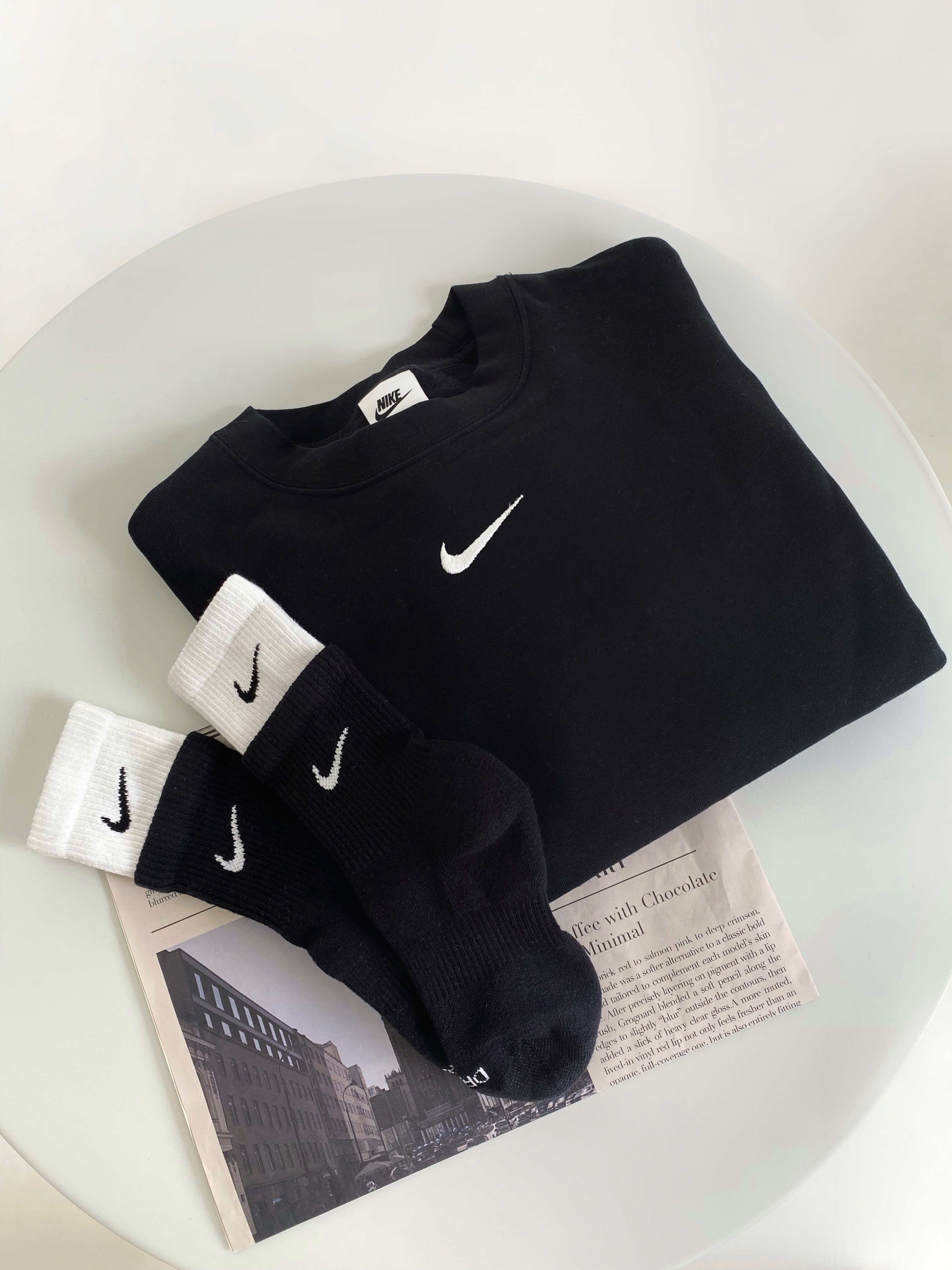 【現貨】NIKE EVERYDAY SOCKS 雙層 黑白 長襪 DD2795011