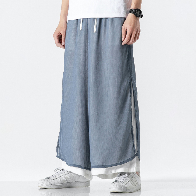 雙層飄逸九分褲