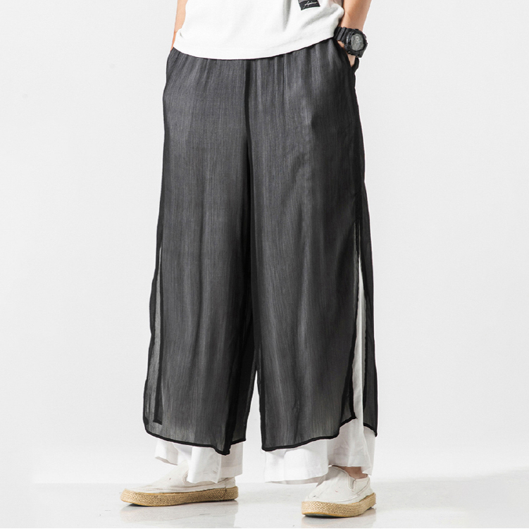 雙層飄逸九分褲