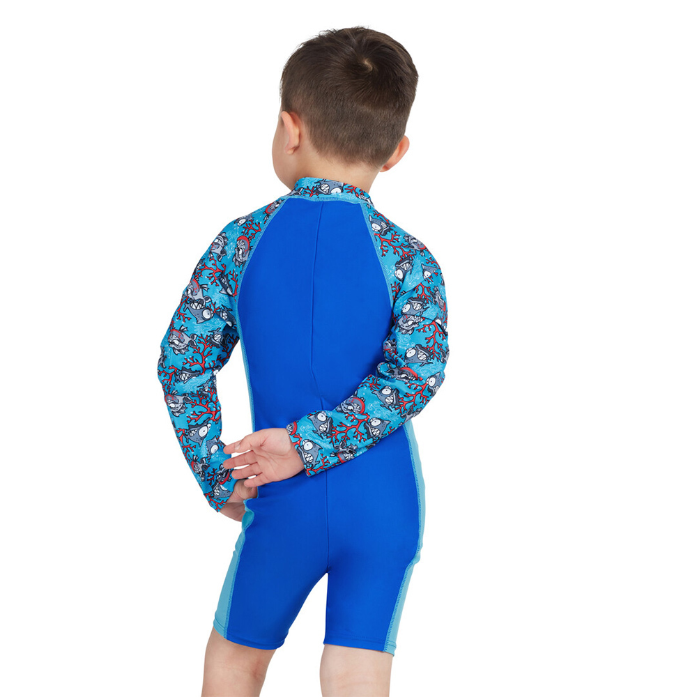 ZOGGS 幼童/青少《淘氣小里昂》環保長袖整件式防曬衣