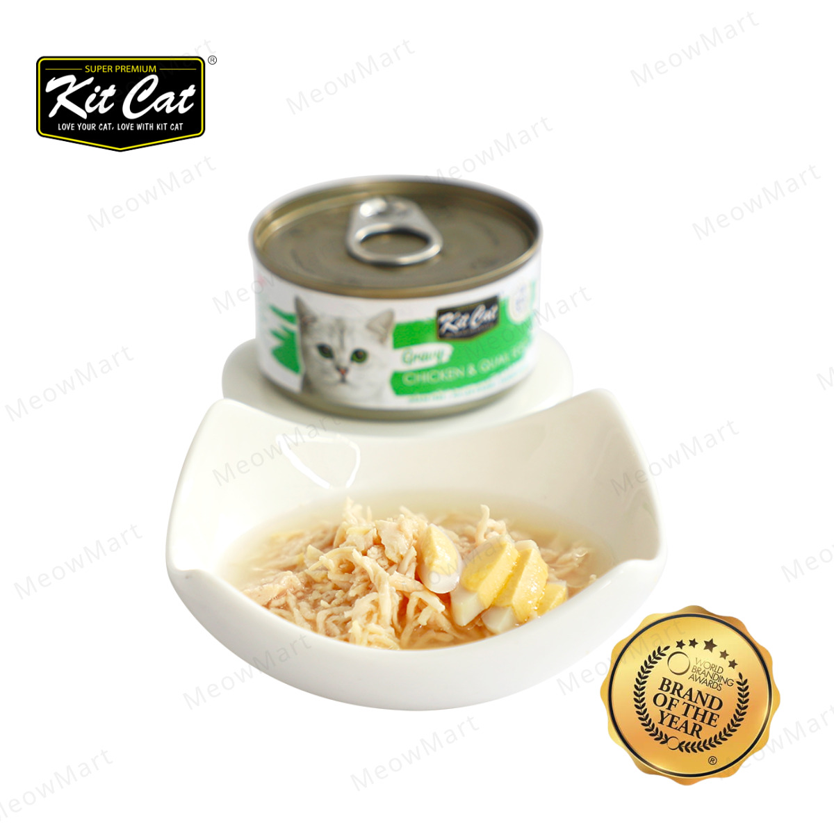 Kit Cat 鮮嫩營養肉汁湯主食罐 (雞+鵪鶉蛋) 70g