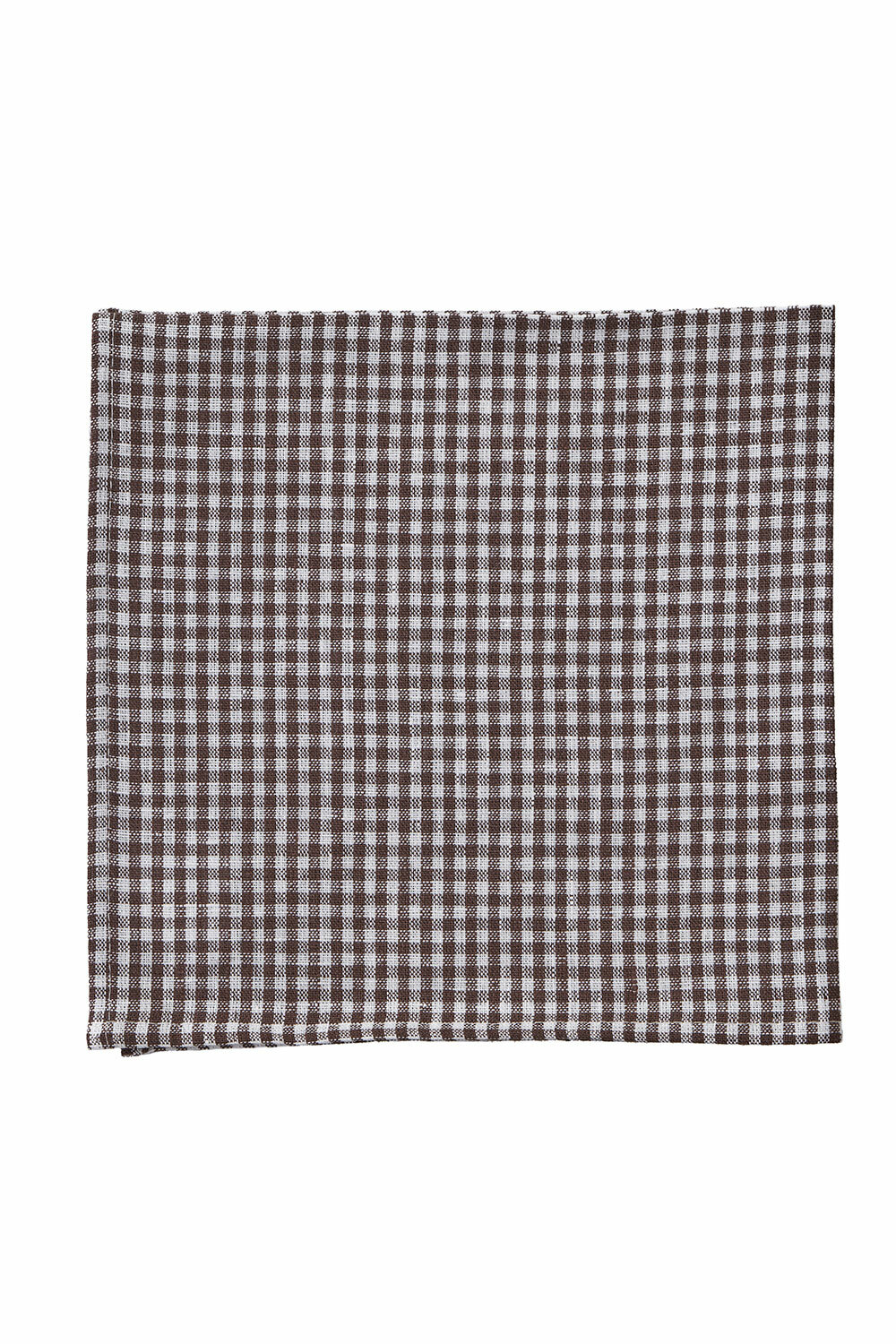 fog - 亞麻餐巾 / 褐白格紋